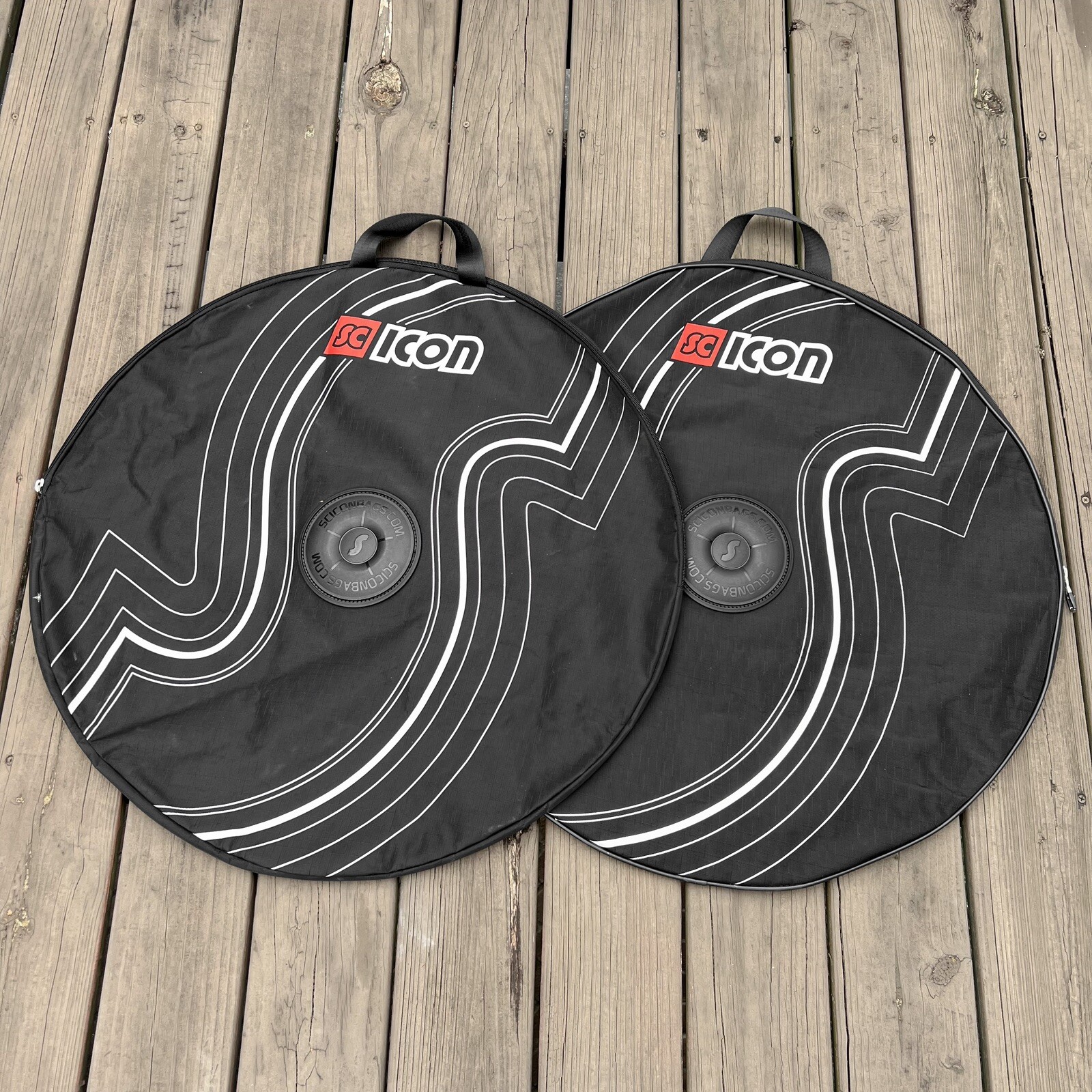 Pair of Scicon Bike Bicycle 2 x Single 26” Wheel Travel Bags Non-Padded Black