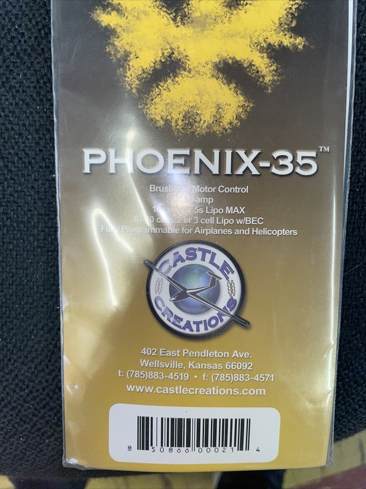 Castle Creations Phoenix 35 Brushless Electronic Speed Control - New •