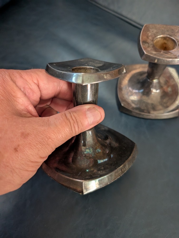 David Andersen Norway 830 Silver Candlesticks