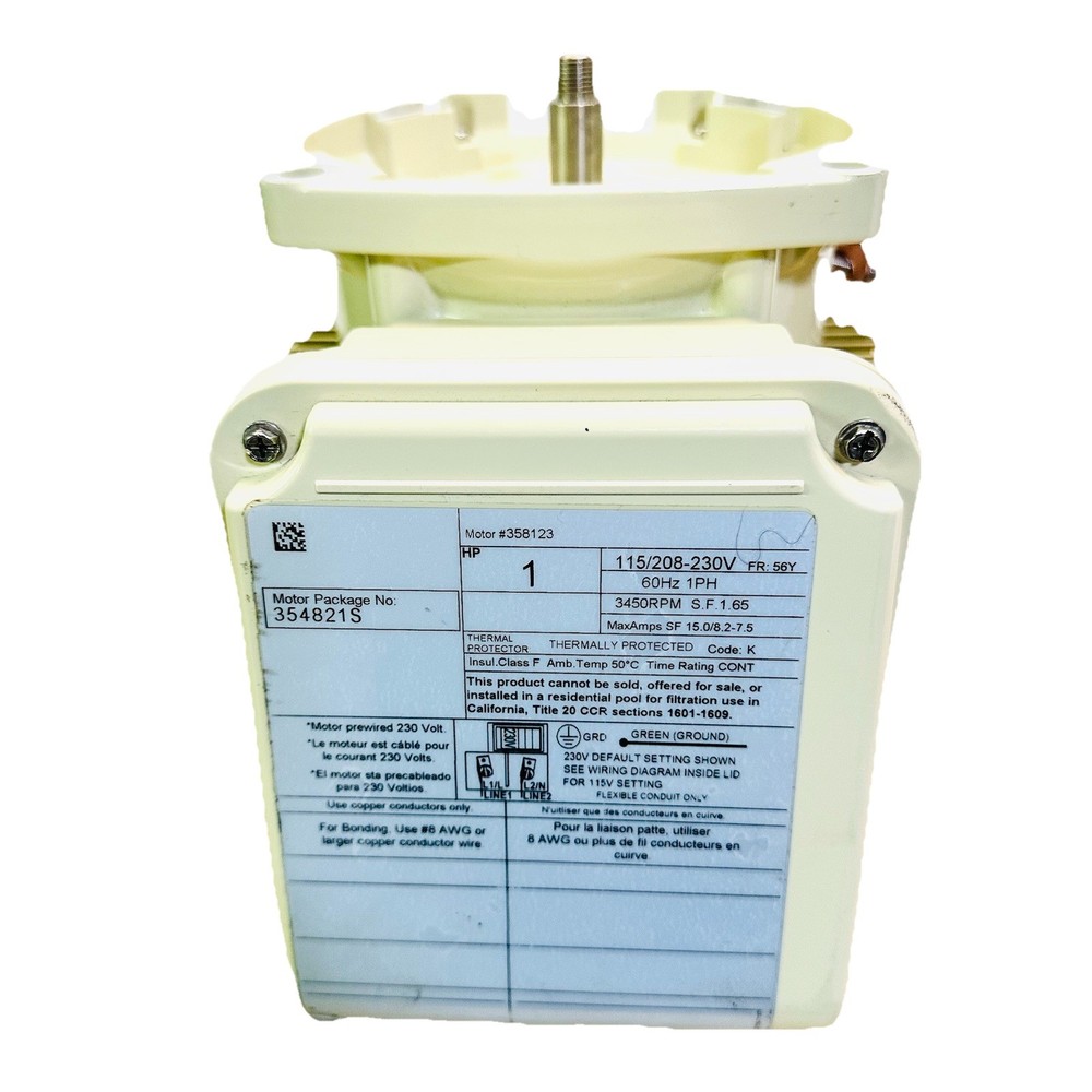 Pump Motor Single Speed 1 HP 354821S