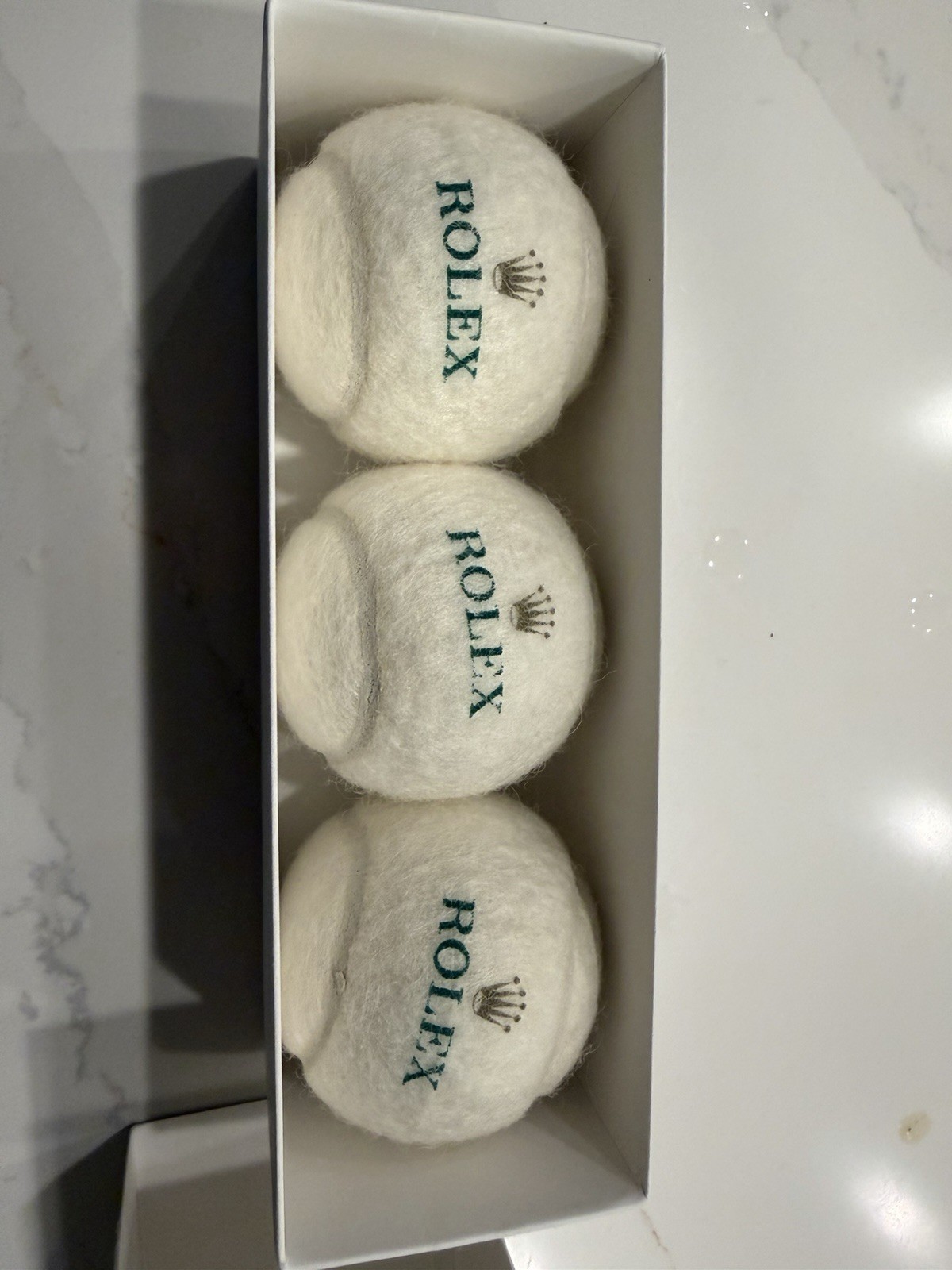 👑 OEM Rolex Official Tennis Balls Rare Set Of 3 In Box - VIP Rolex Novelty 🔥