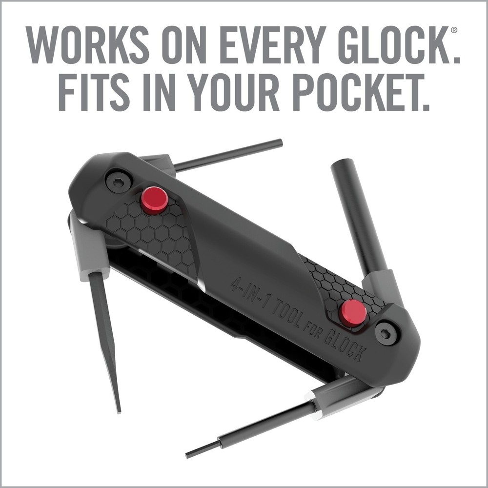 Real Avid 4-in-1 Multitool for Glock | Sight & Punch Tool, Screwdriver AVGLOCK41