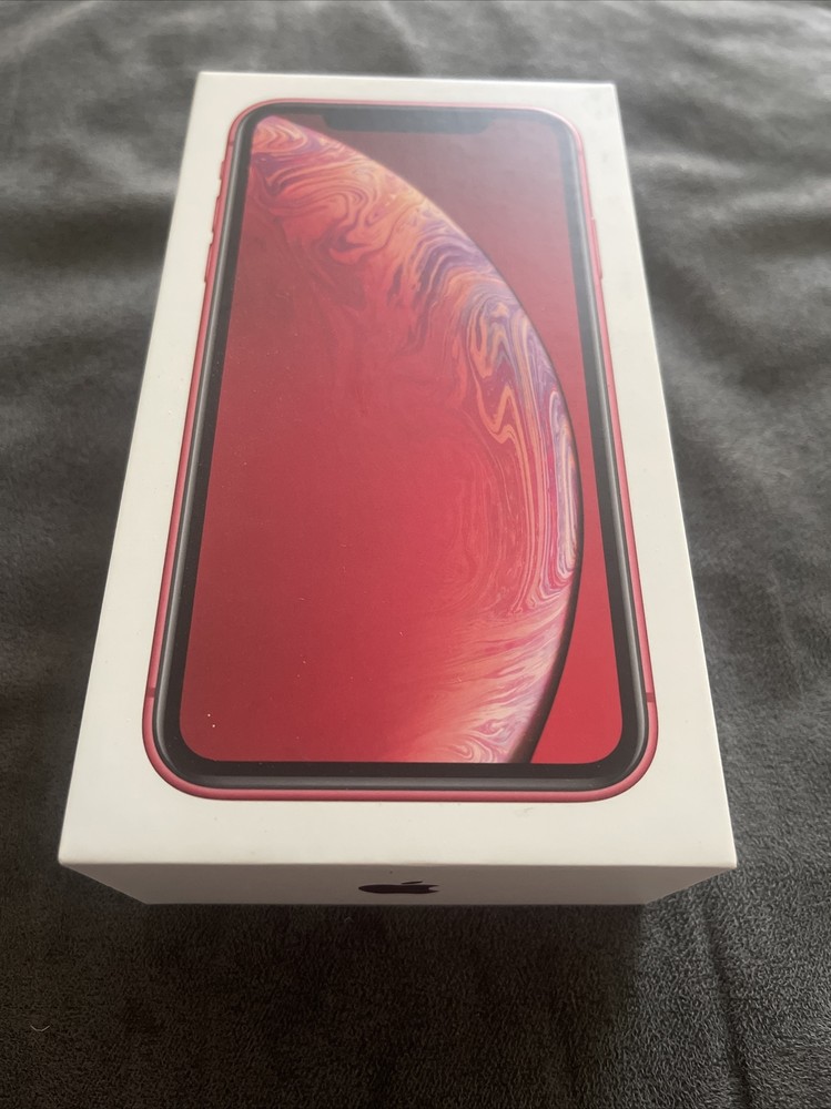 Apple iPhone Red XR Retail Box • EMPTY BOX ONLY / No Device - Papers & Stickers