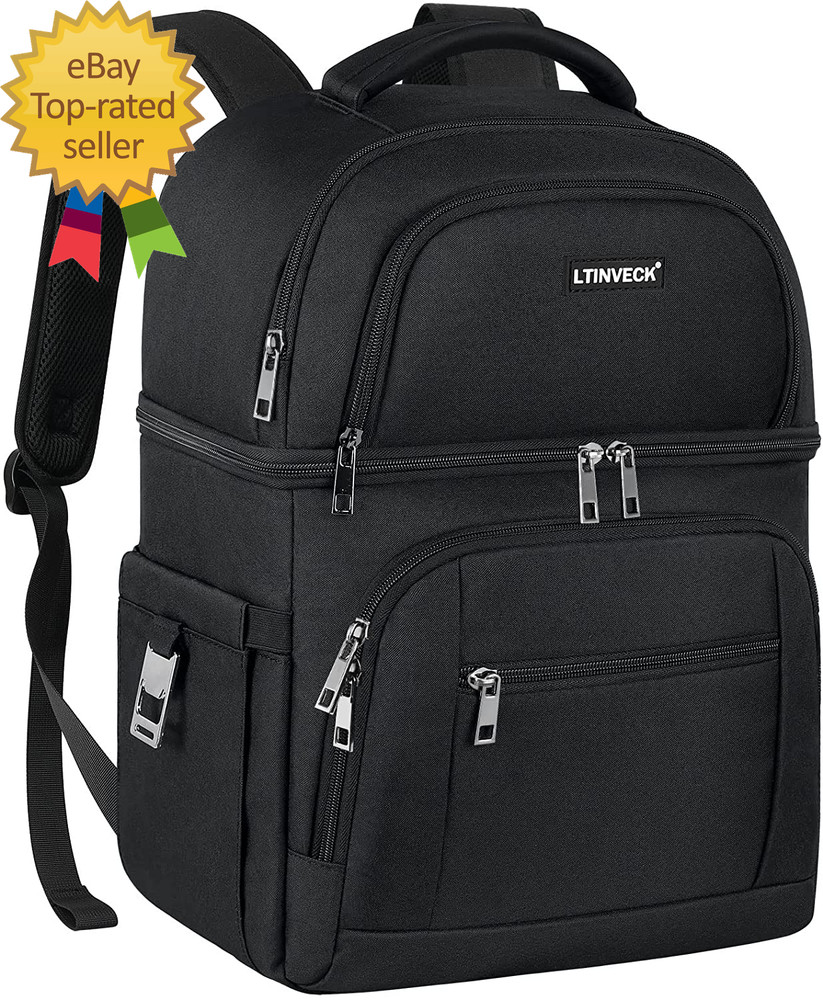 Cooler Backpack,Insulated Backpack Cooler Leakproof Double Deck Cooler Bag