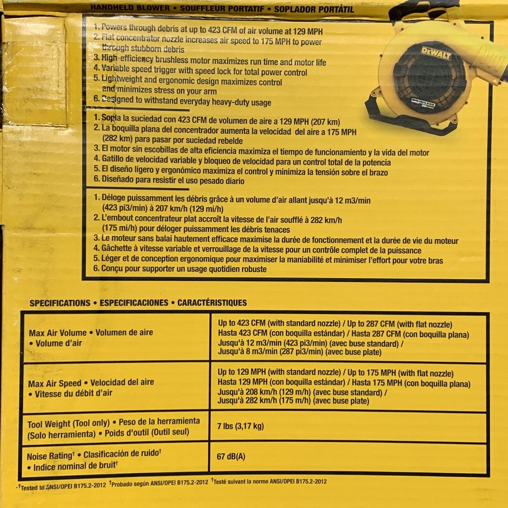 DEWALT DCKO667X1 FLEXVOLT 60V 60-Volt MAX Cordless Chainsaw & Blower Combo Kit