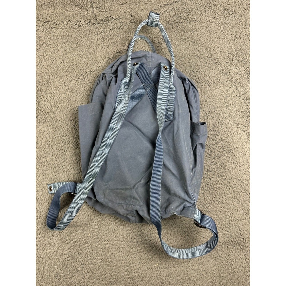 Fjallraven Kanken Classic Backpack Blue Patterned Straps 23510 Daypack Bag