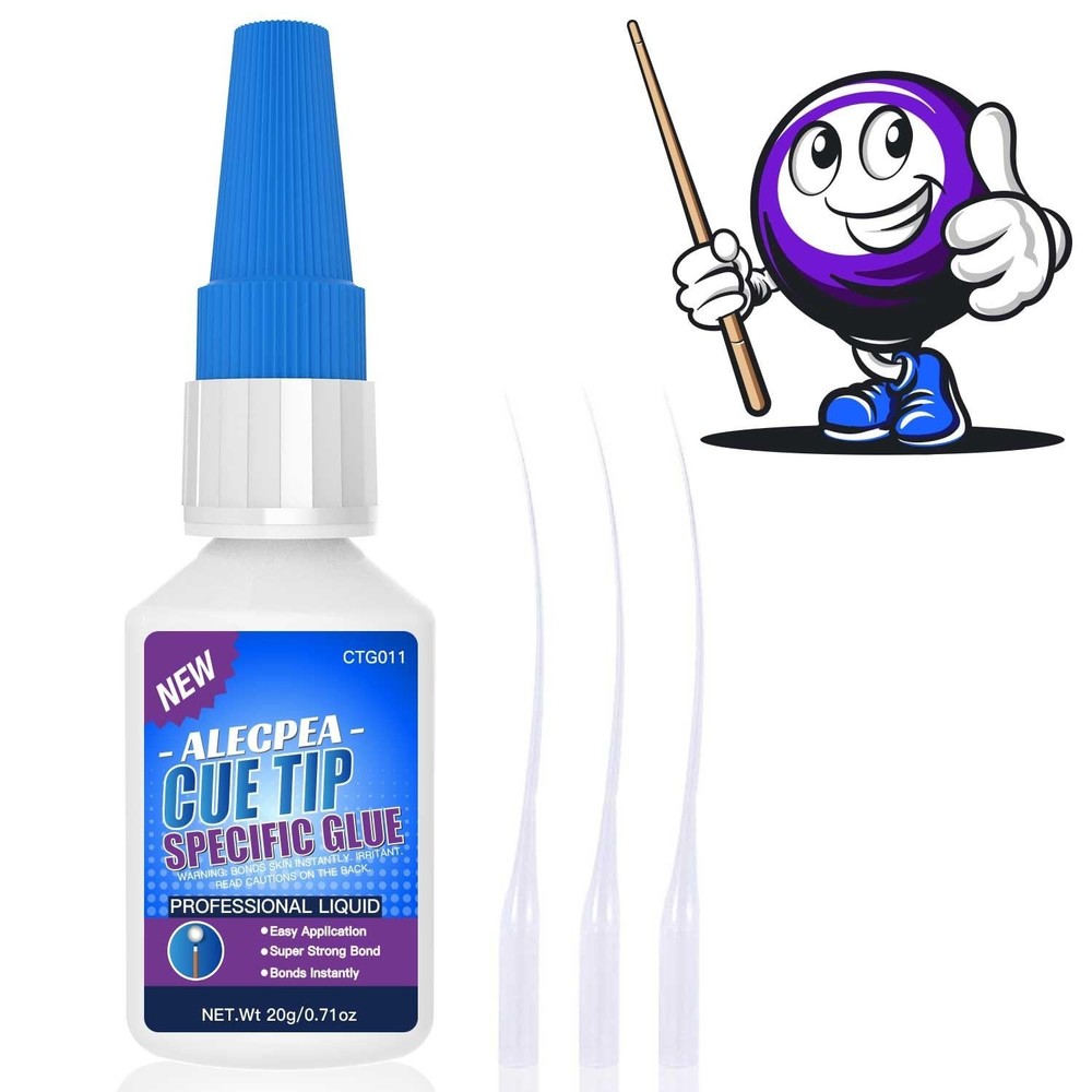 Quick Dry Pool Cue Tip Glue 20g - High Performance Adhesive for Repairs