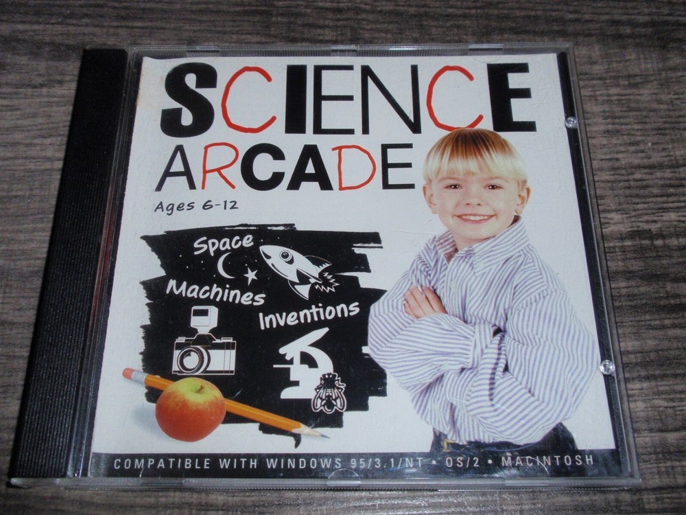 Science Arcade Ages 6-12 PC/Mac CD-ROM OS/2 Windows 95/NT/3.1 Mars Software 1999