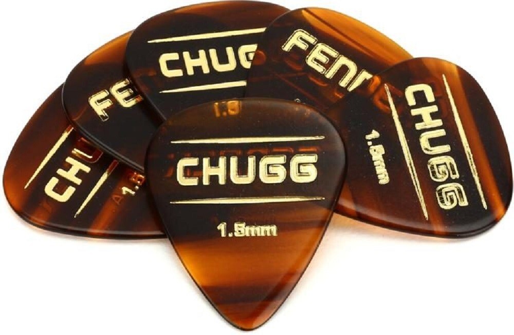 NEW Fender Chugg Picks (6), 1.5mm - TORTOISE SHELL