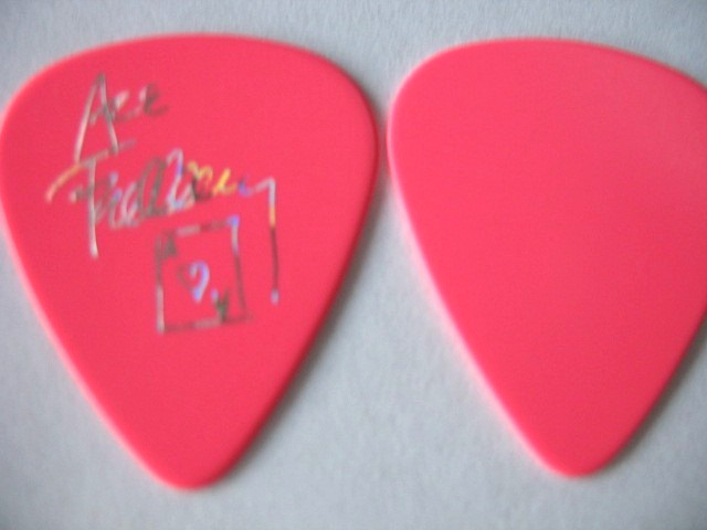 RARE Kiss  Ace Frehley Solo  Mis-print Tour Guitar pick Hot Pink 92-93 era