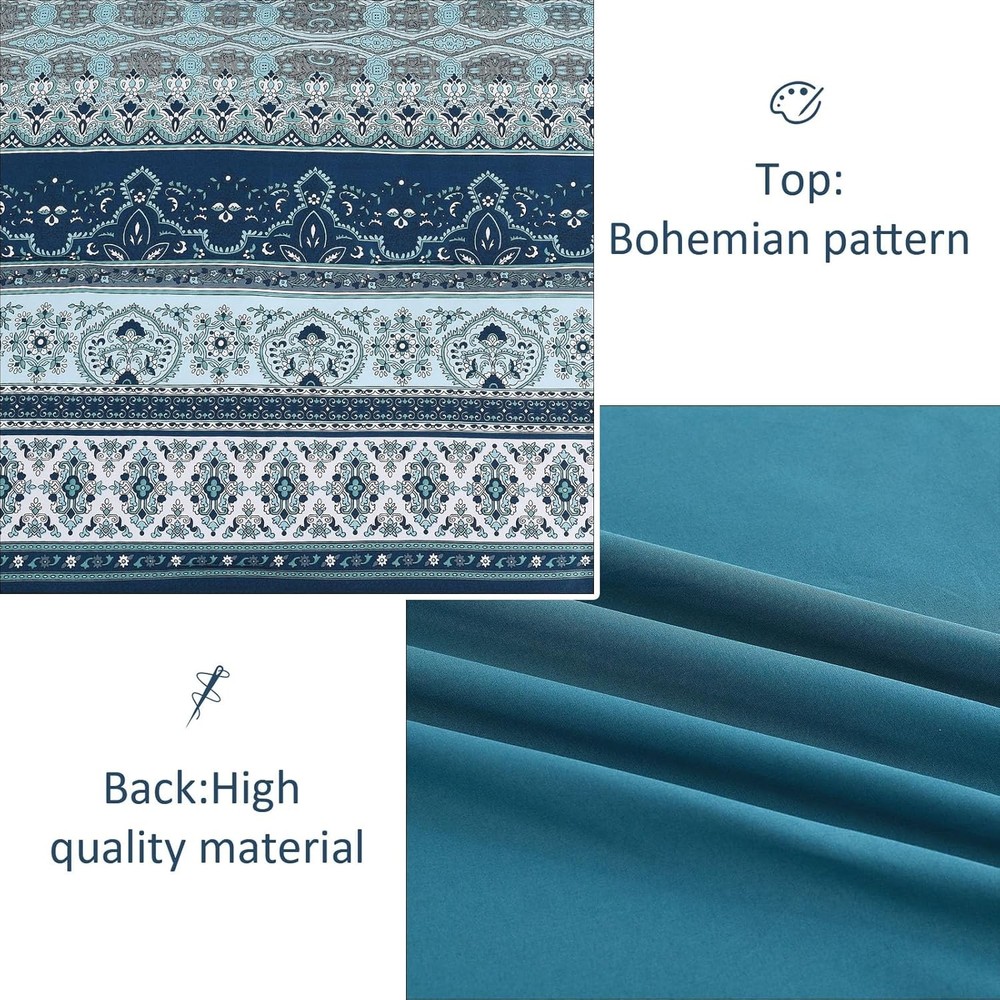 Blue Down Comforter Set (8-Piece)