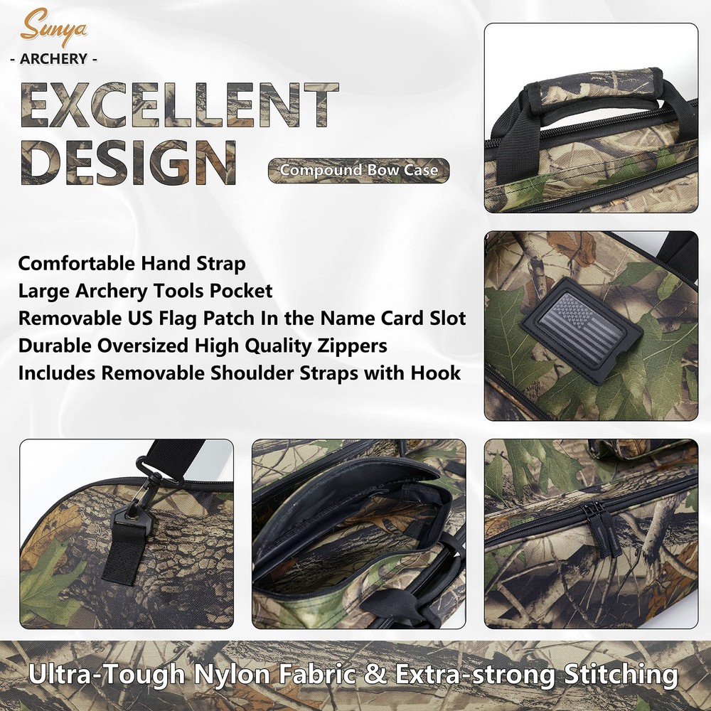 Compound Bow Case with Molle System - Neoprene Bow String Protection Padded ...