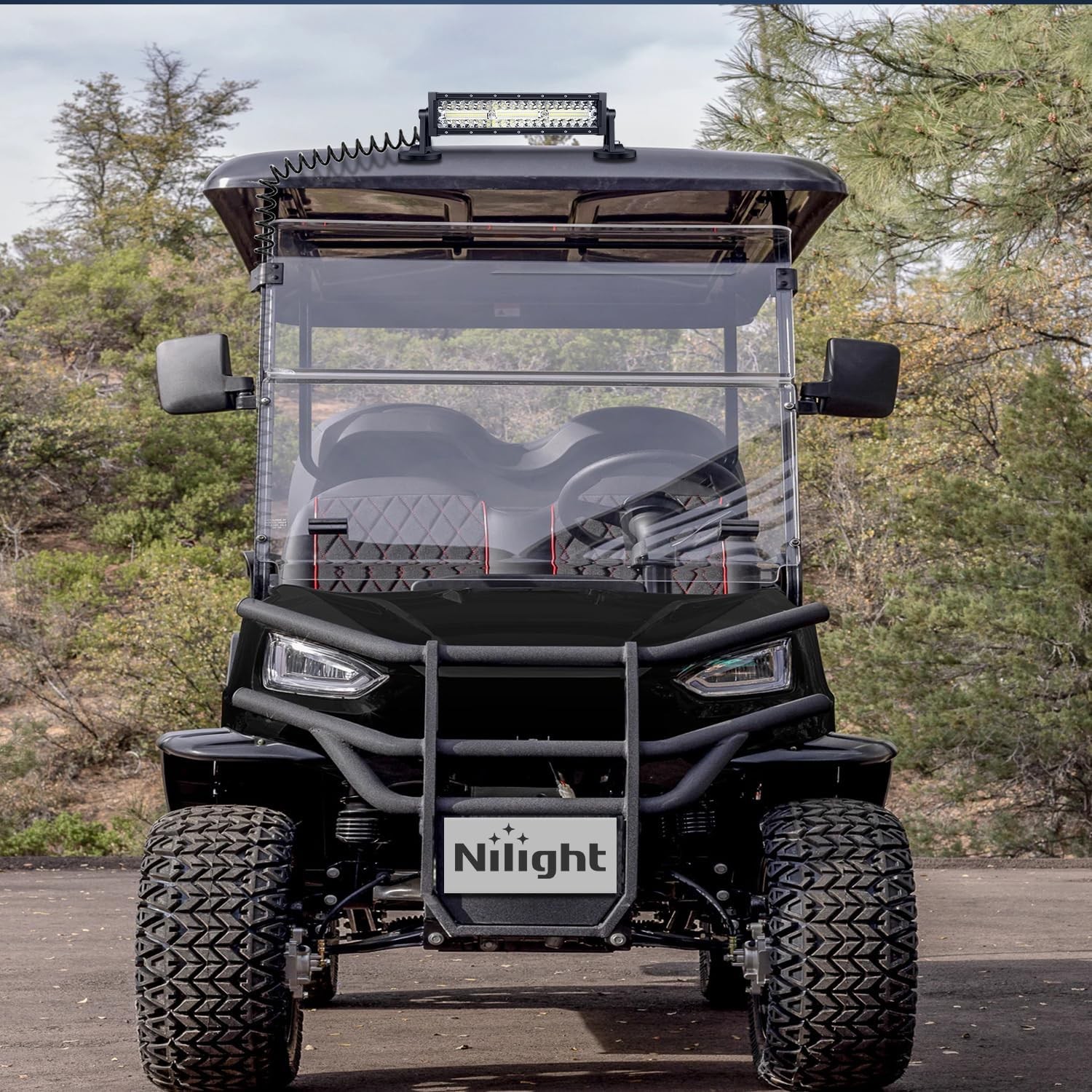 Nilight LED Light Bar 13.5 Inch Cigarette Lighter Wiring Strong Magnetic Base