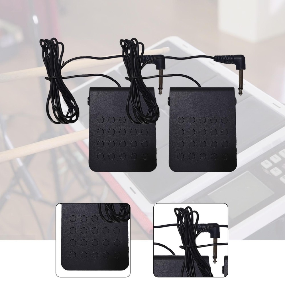 2x Electronic Drum Pedal Replacement Professional High Performance Portable