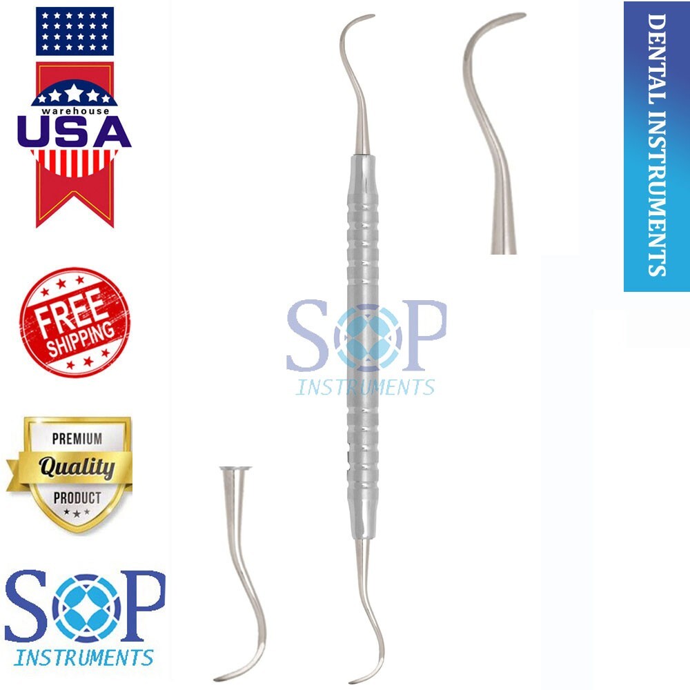 Dental McCall Curette Scaler 17S/18S Periodontal Curette by SOP Instruments