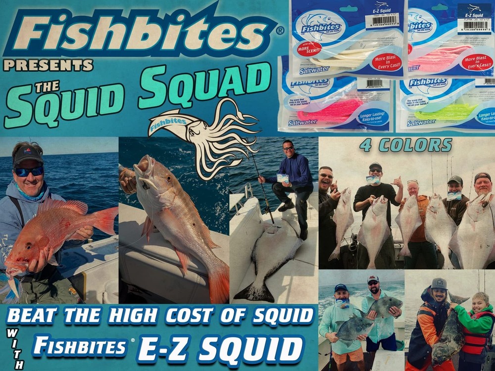 Fishbites® E-Z Squid - Longer Lasting (Chartreuse)