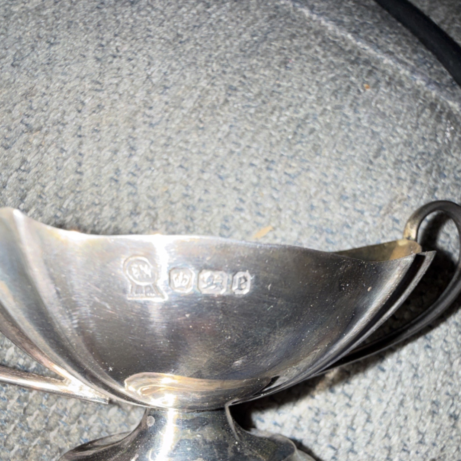 3 Antique Sterling Silver (.925) Salt Cellars with Spoons Set