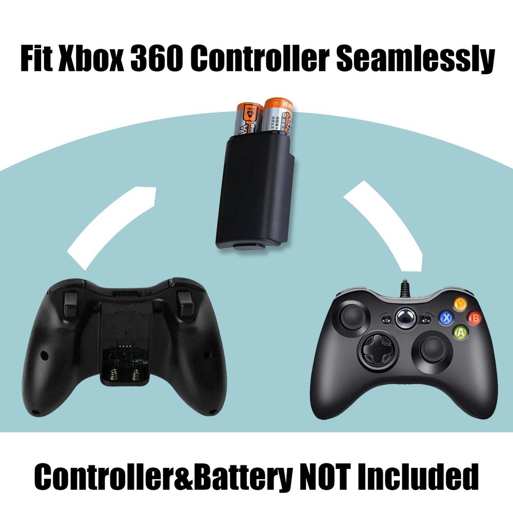 4 PCS AA Battery Back Cover Case Shell Pack For Xbox 360 Wireless Controller