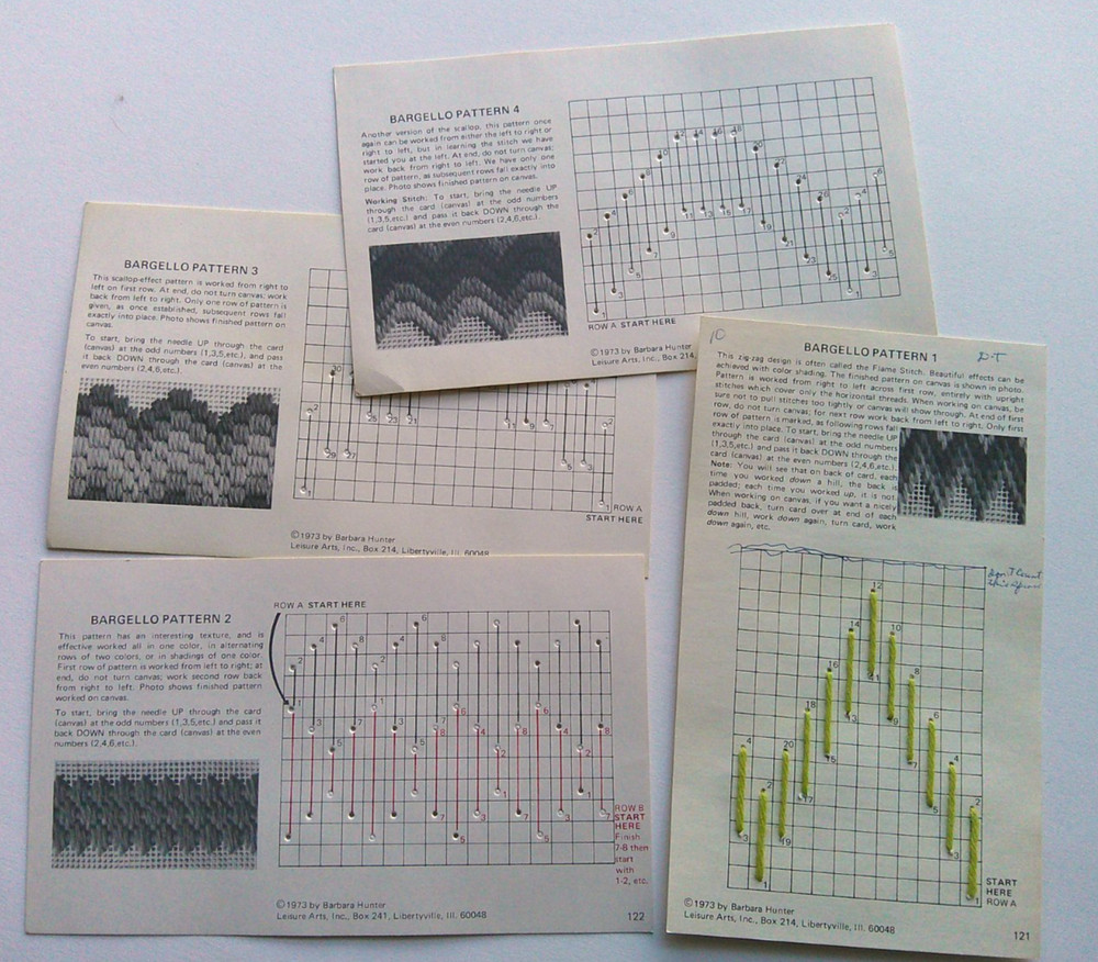 Catalog of Needlepoint Stitches plus 18 stitch practice pattern sheets