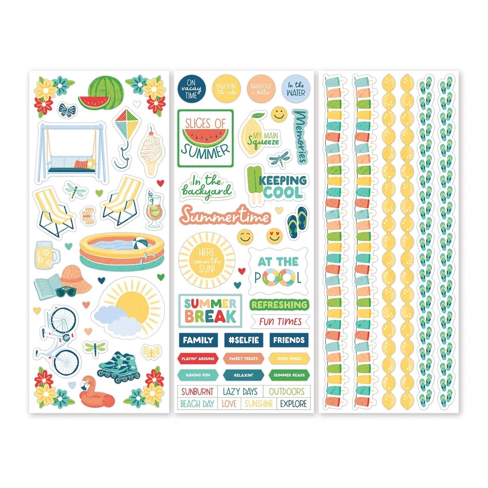 Creative Memories Summer Break Stickers (3/pk)