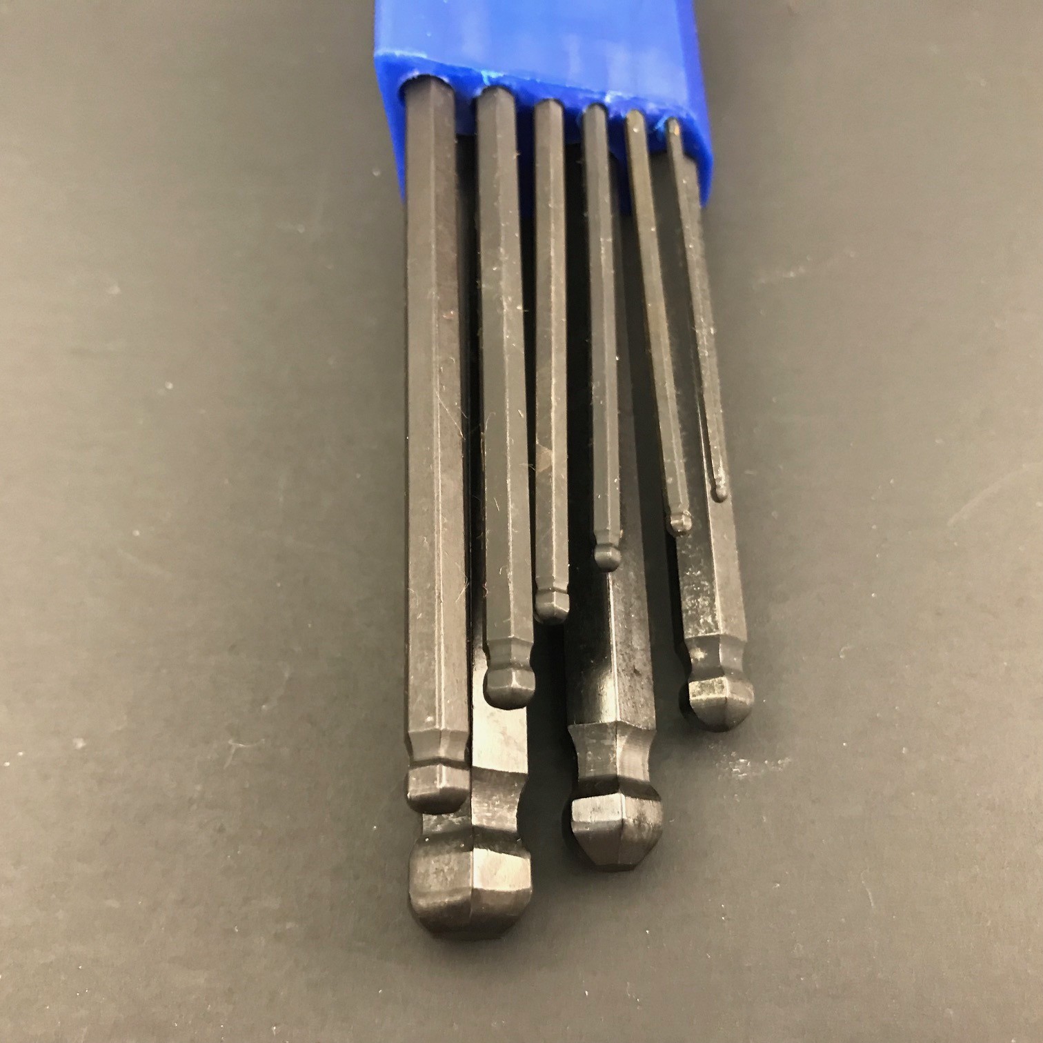 METRIC 9 pieces Hex Allen L Wrench Set Long Arm Ball End with tool holder New