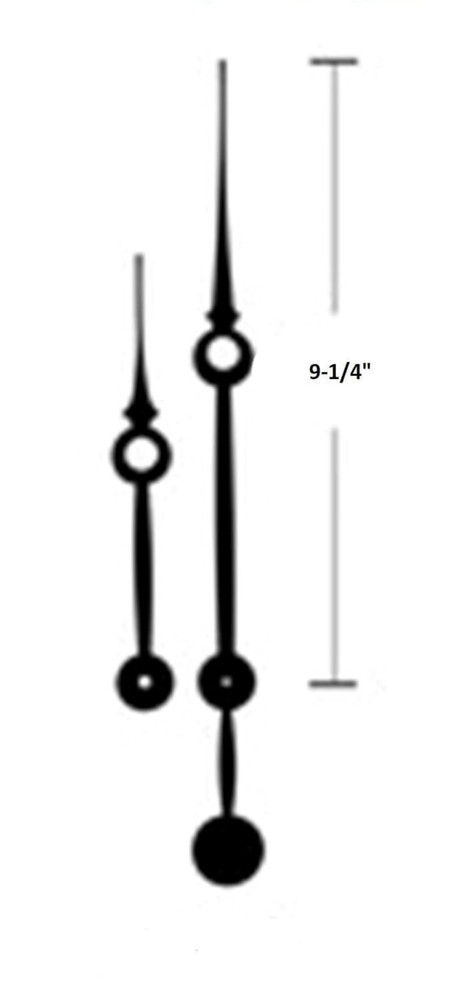 Number 8 Hand Set, 9-1/4" Sword Hands , Wall Clock