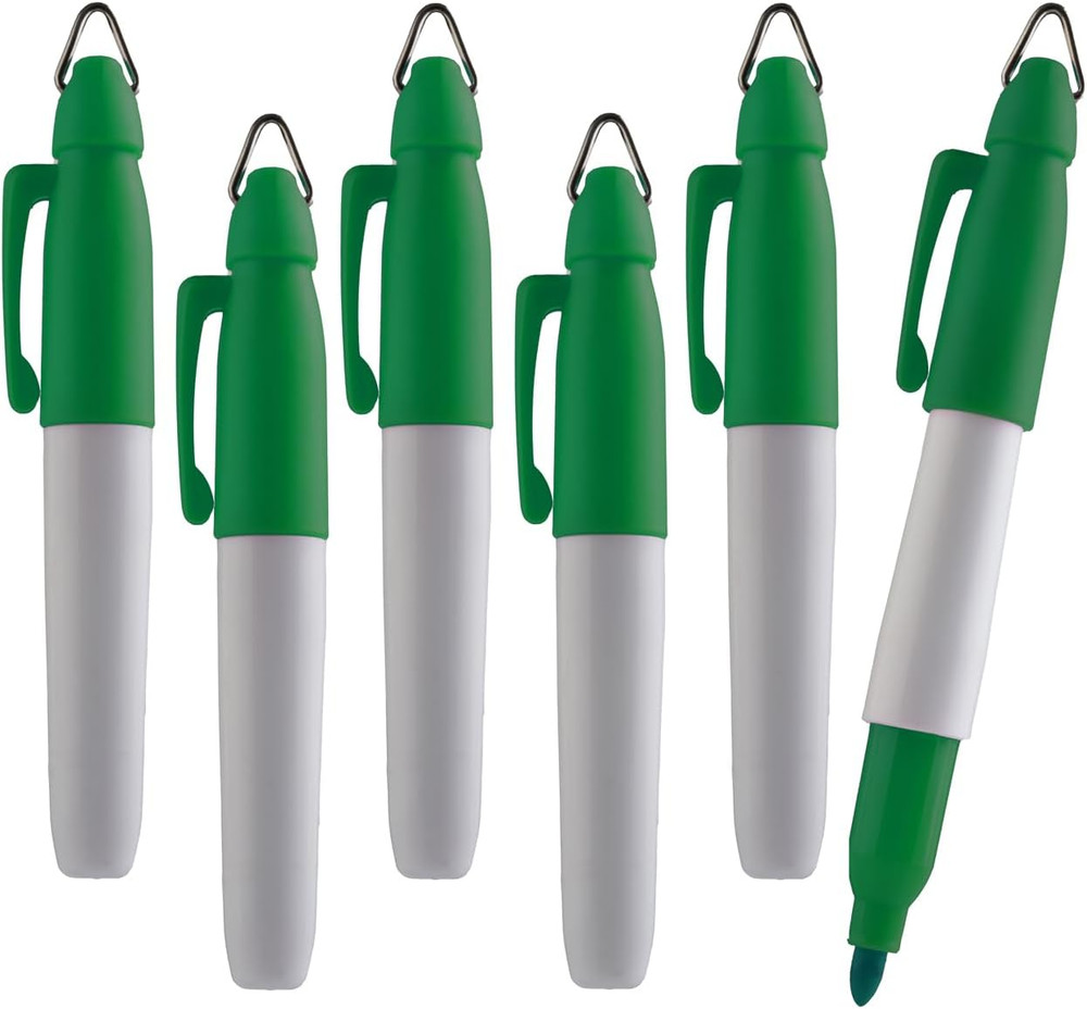 Mini Permanent Markers, Assorted Colours, Fine Point, 6 Count (Mixed)