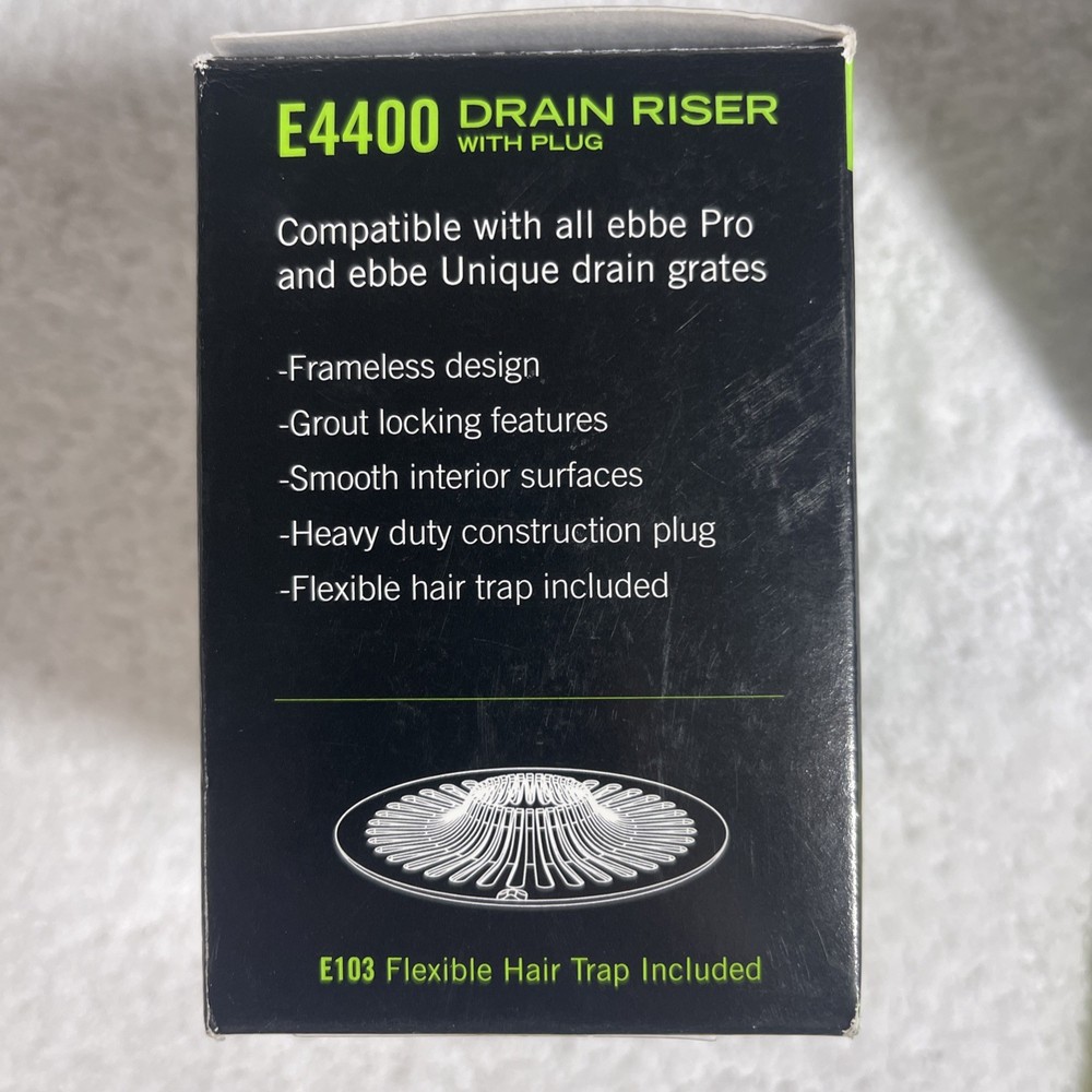 EBBE E4400 DRAIN RISER - BLACK -- Open Box