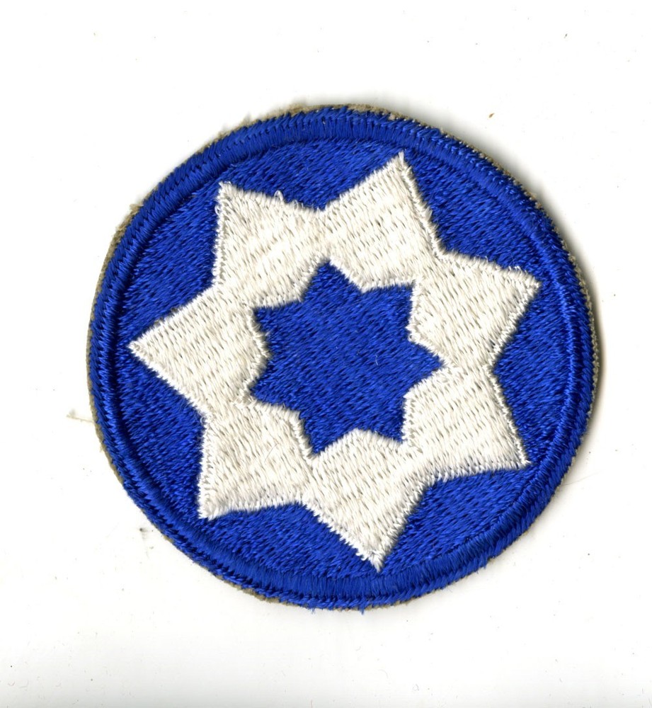 7th Service Command White Back Patch WWII Vintage Plains States