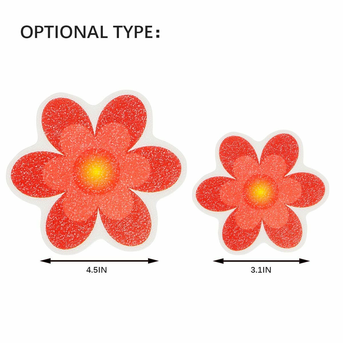 Non Slip Flower Stickers Decals Tape Mat for Bath Tub Stairs Shower Appliques