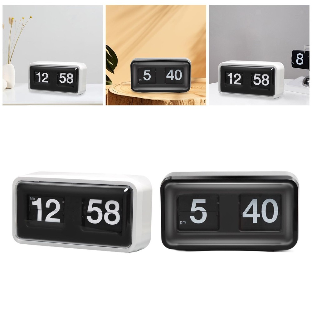 Retro Auto Flip Clock Digital Flip Down Clock Decoration Arabic Numerals