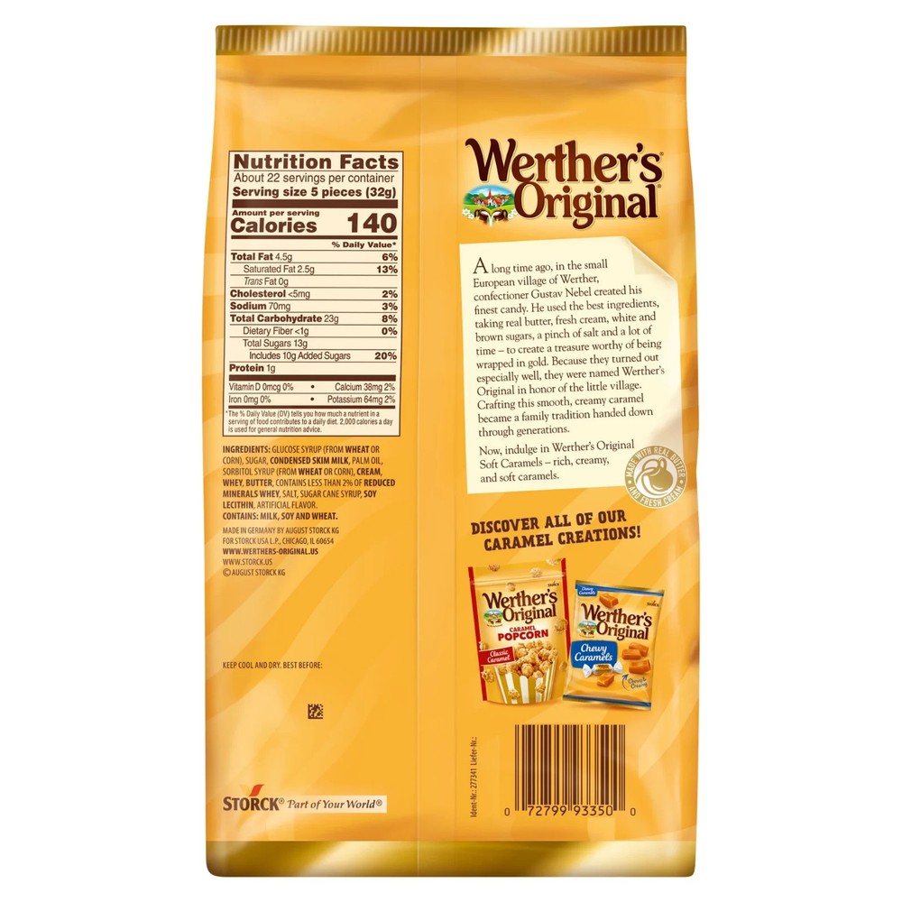 Werther's Original Soft Caramel Candy, 25 oz