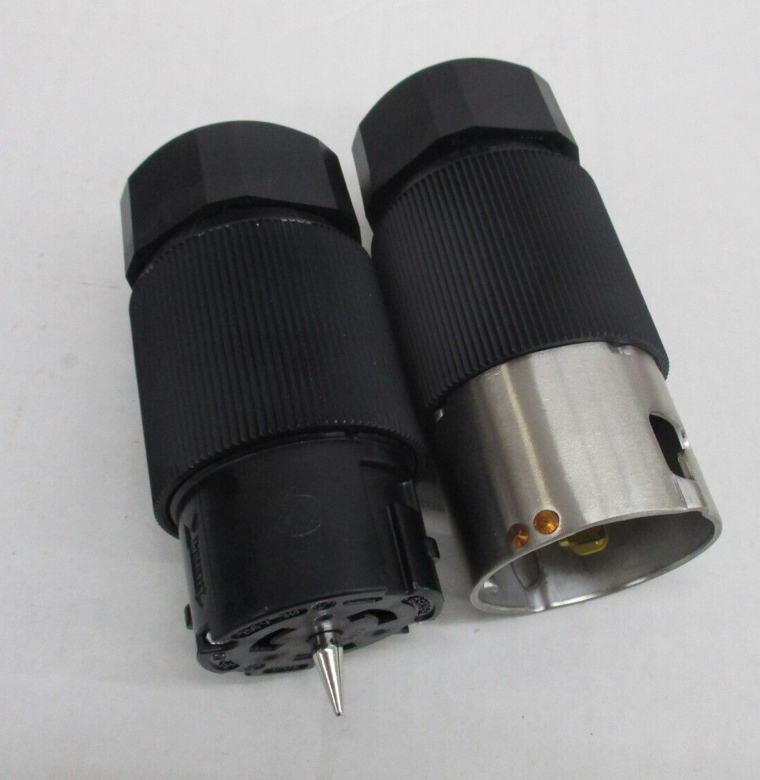 Hubbell CS8364L/CS8365L 50A 250V 3P 4W Male/Female Twist Lock Plug