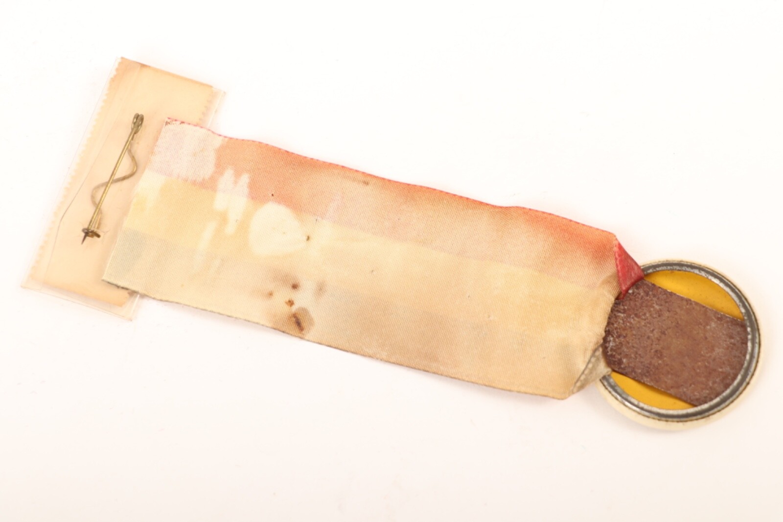 Y228 / 1960's WWI Veterans Reunion Ribbon with Pershing Pin From Indiana