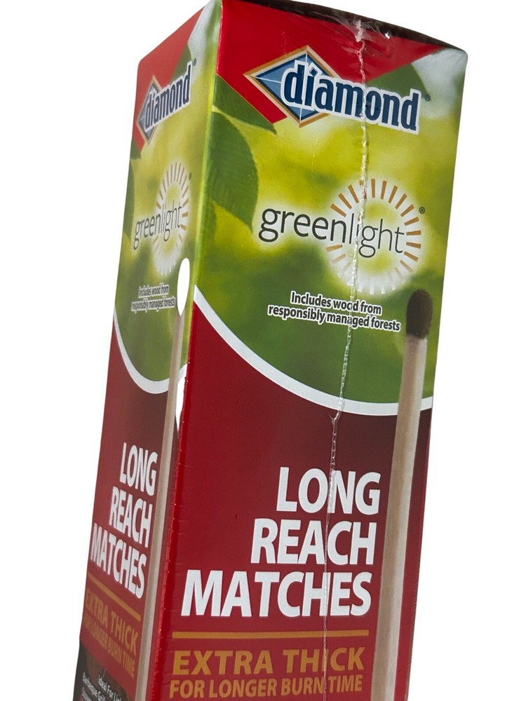 Diamond Greenlight Long Reach Matches Extra Thick, 75-count Each (2 Pack)
