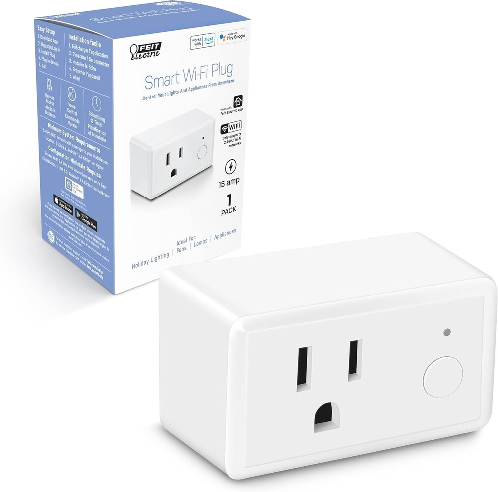 Feit Electric WIFI Smart Plug-White NEW