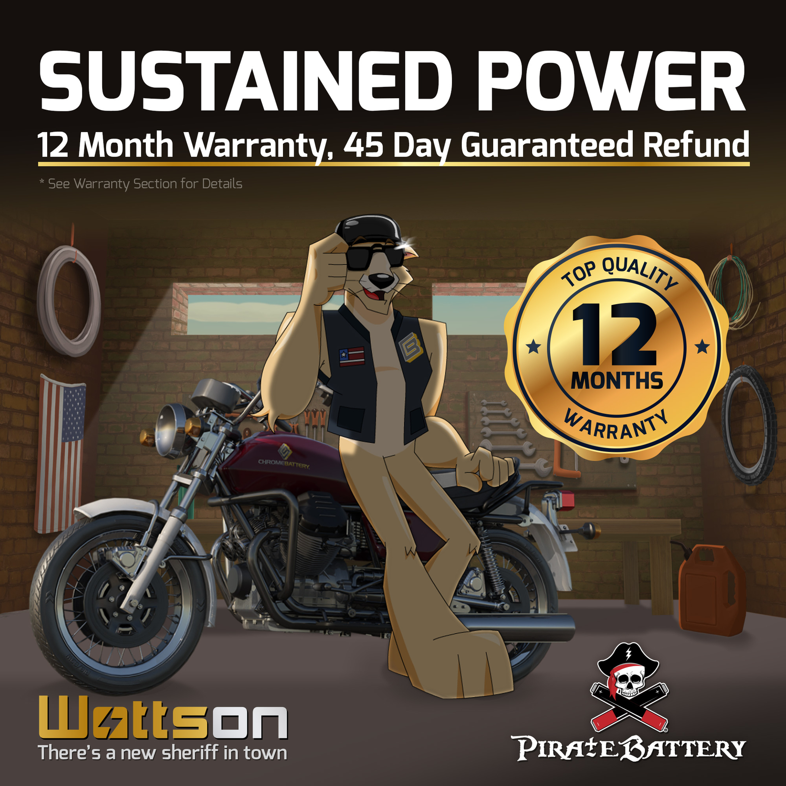 YTX5L-BS High Performance - Maintenance Free - Sealed AGM Motorcycle Battery