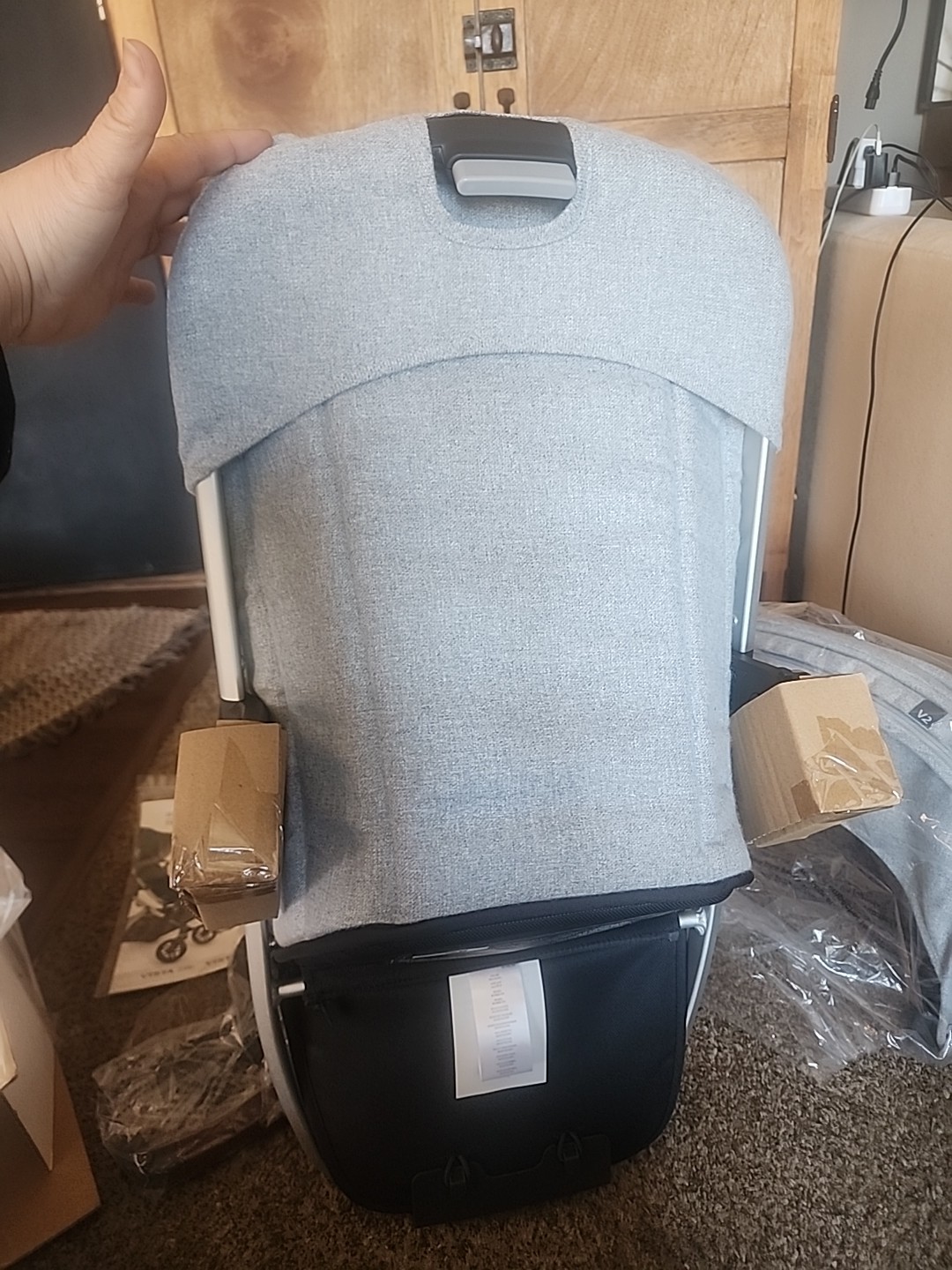 UPPAbaby Vista RumbleSeat V2 w/ Lower Adapters & Bug Shield - Stella Grey -NEW