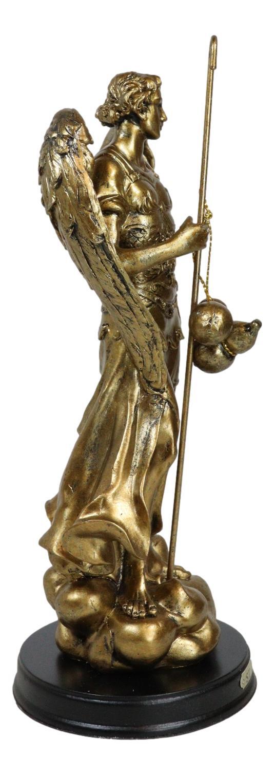 8.25"H Catholic Church Saint Archangel Raphael With Staff & Healing Oil Figurine