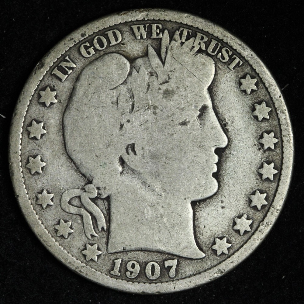1907-D Barber Silver Half Dollar CHOICE E303 T