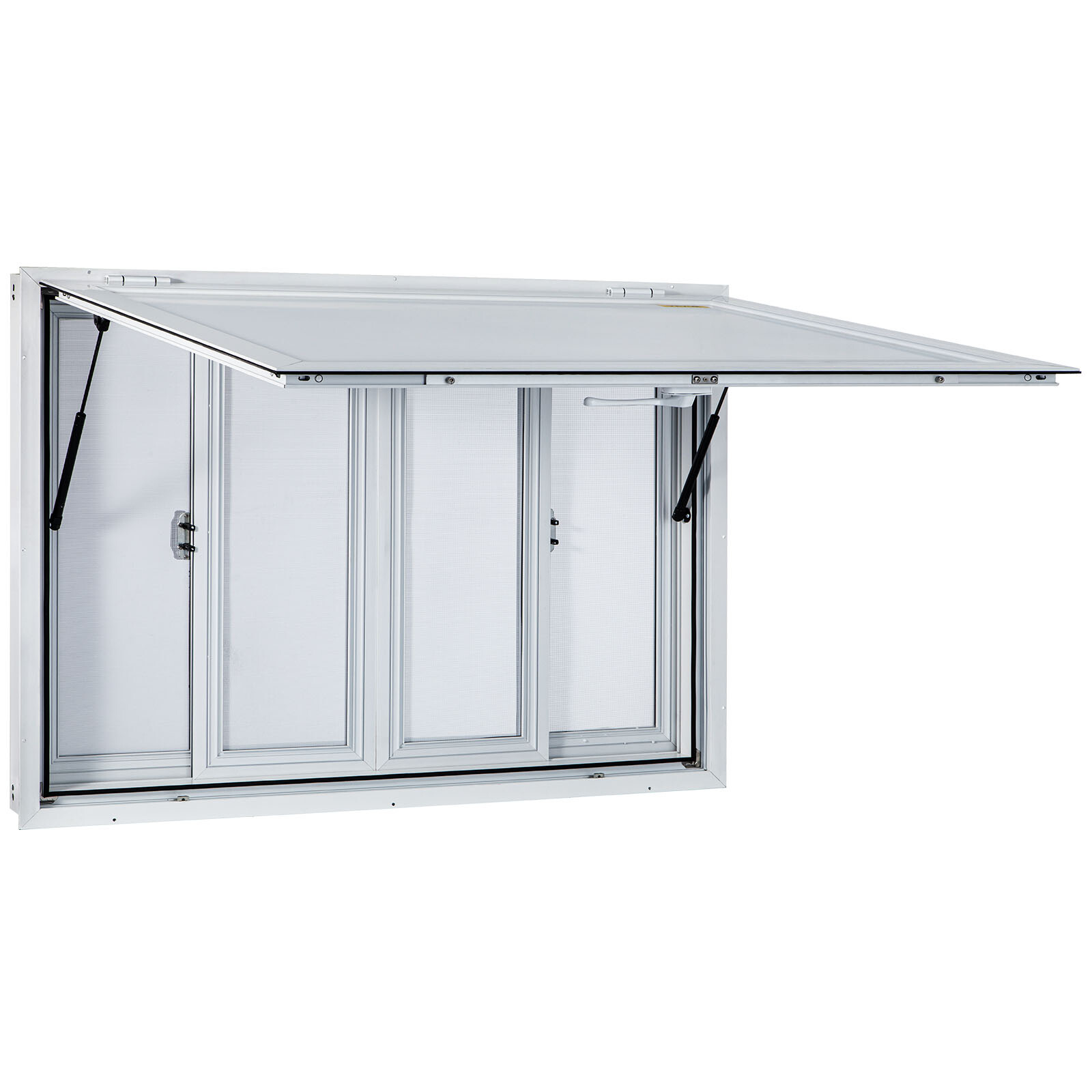 VEVOR 53x33in Concession Stand Trailer Serving Window w/ 4 Screen Windows