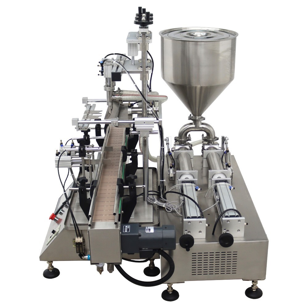 New Double Head 110V Desktop Fully Automatic Paste Filling Machine 100-1000ml