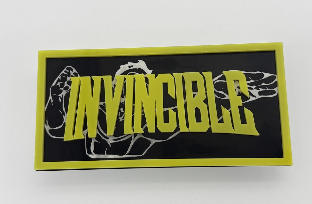 Custom Comic Book Stand - Invincible (Engraved) Laser Cut/Not 3D Prnt