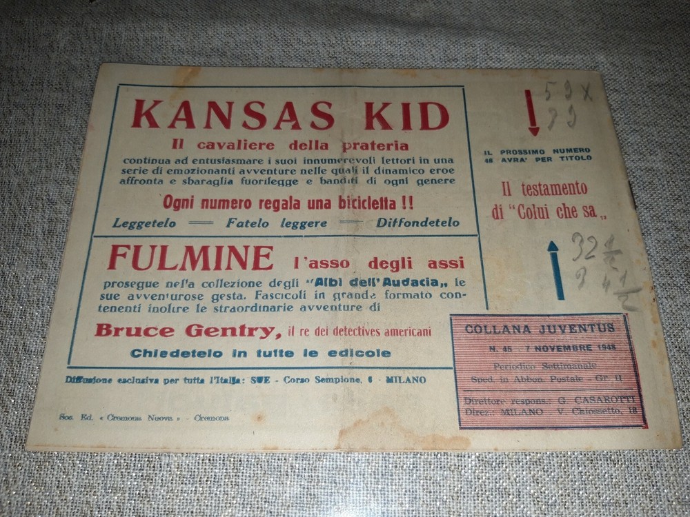 1948 Gim Toro Comic No. 45 ORIGINAL £. 12