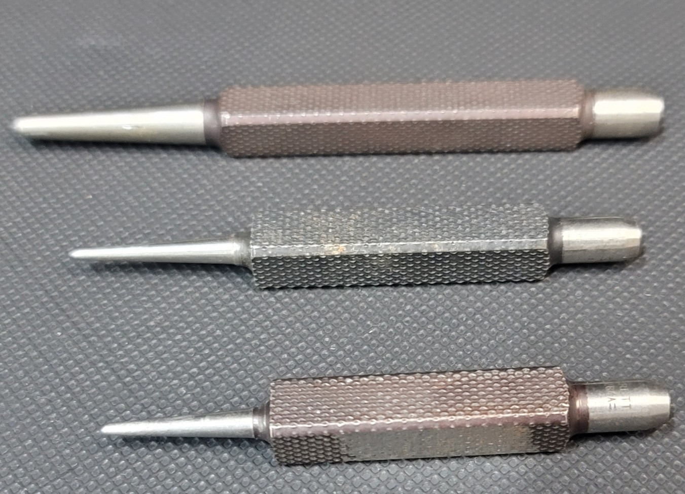 3 Piece Starrett Center Punch Set 264A, 264B, 264E