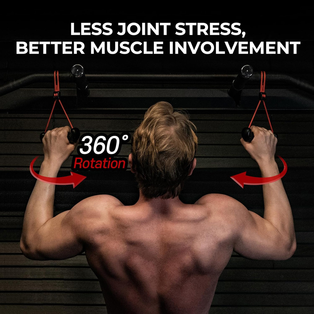 Fly Grip Pull Up Handles for Neutral Grip & LAT Pull Down Attachments – Perfect