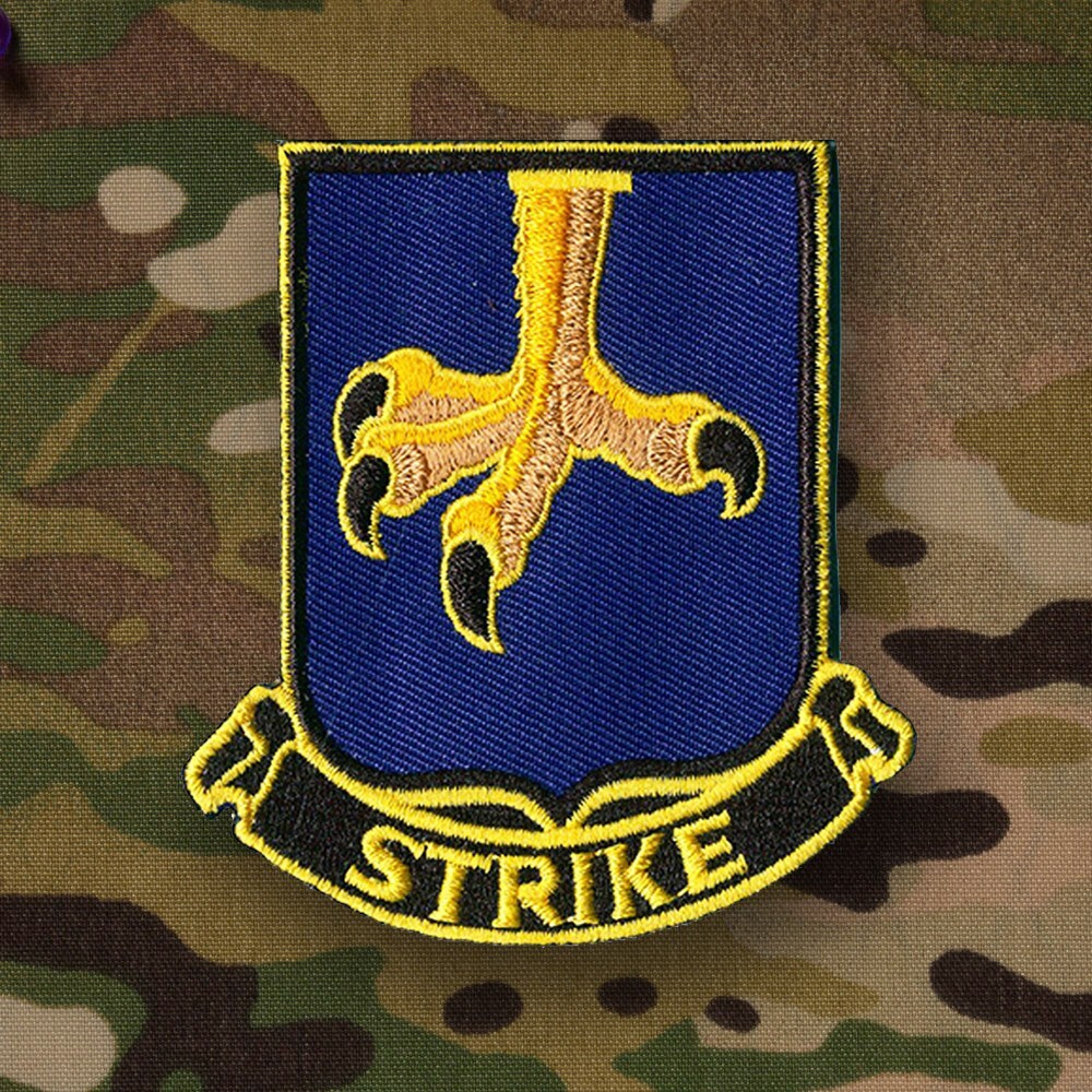 502nd Parachute Infantry "STRIKE" Patch - 3" X 2 1/2" Hook & Loop backing