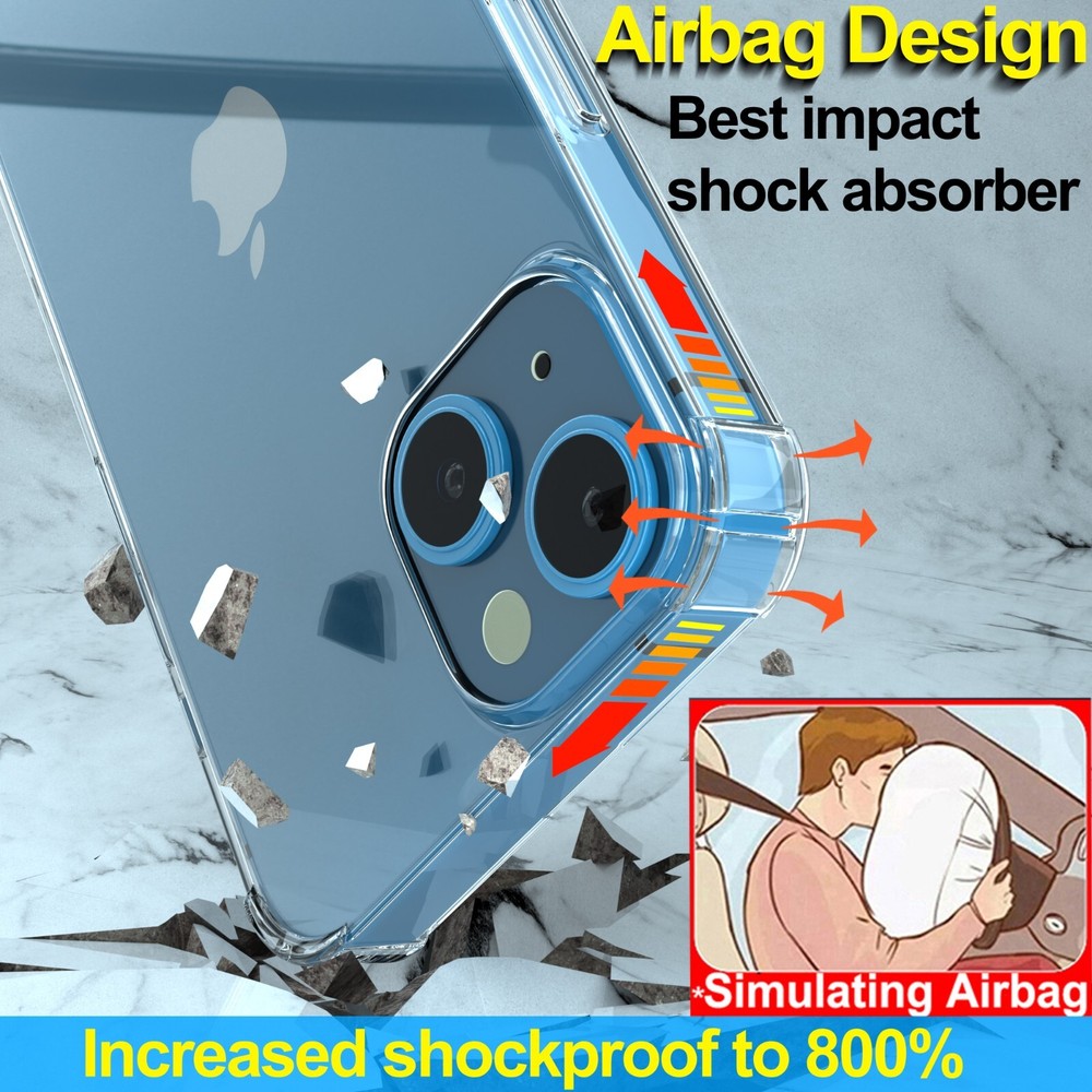 Case with Lens & Screen Protector for iPhone 14 13 12 11 Pro Max Mini Plus Case