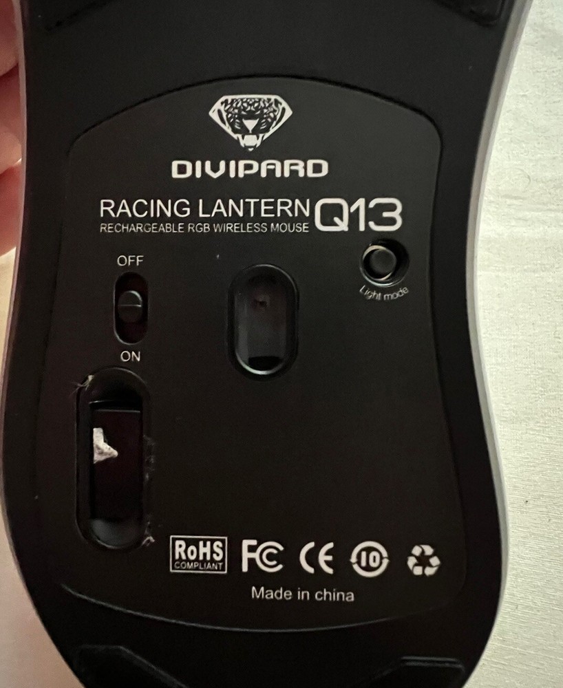 Divipard Racing Lantern Q13 Computer Mouse Rechargeable Wireless Gaming