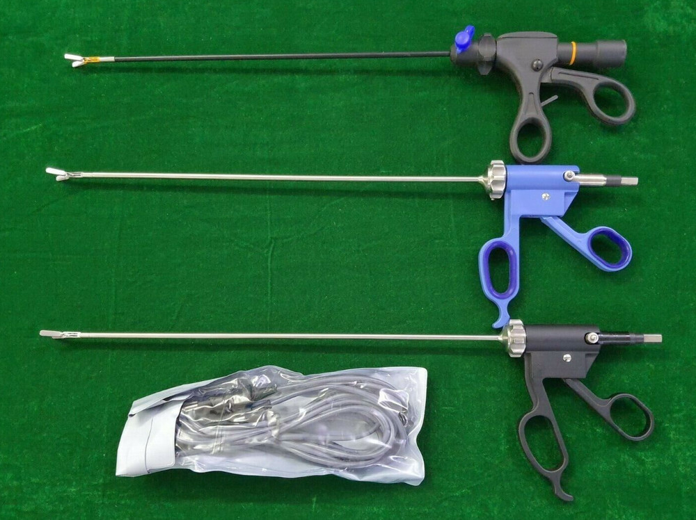 3pc-Laparoscopic Bissinger Bipolar Forcep With Cable 5mmx330mm Instruments
